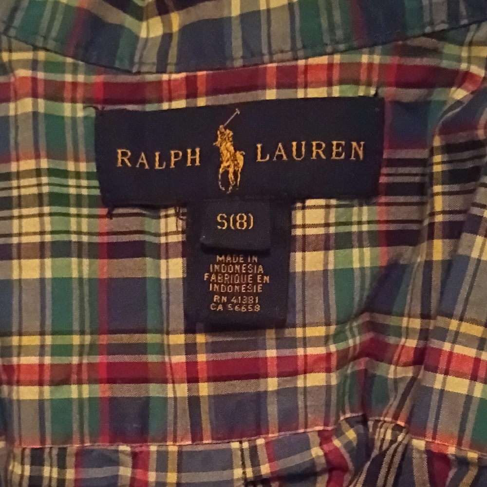 Ralph Lauren Multicolor Plaid Kids Button Down Shirt